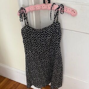 Black and White Flower Print Dress